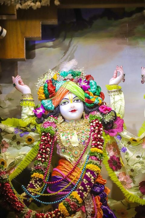 गौर पौर्णिमा निमित्त सुशोभित श्री श्री गौर-नीताई, इस्कॉन सातारा — छायाचित्र ६ / १७