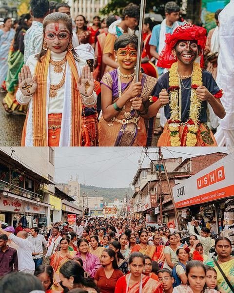 रथयात्रा २०२६ निमित्त सुशोभित भगवान जगन्नाथ, बलदेव आणि सुभद्रा, इस्कॉन सातारा — छायाचित्र ३ / १६