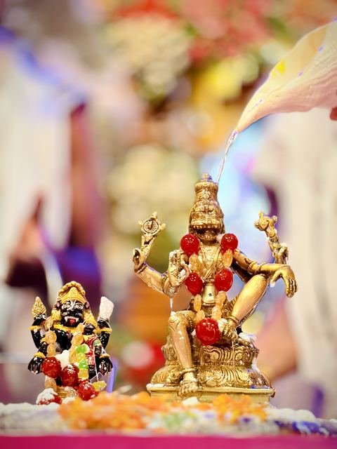 इस्कॉन सातारा येथील नृसिंह चतुर्दशी अभिषेक — छायाचित्र ५ / १०